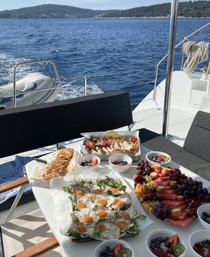 Platter on a boat